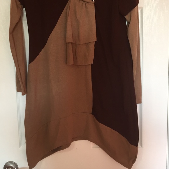 ✨NWT✨Brown&Tan Mini Dress - Picture 4 of 7